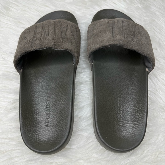 All Saints Men’s Sunland Suede Slide Sandals Size 8 - Picture 3 of 15